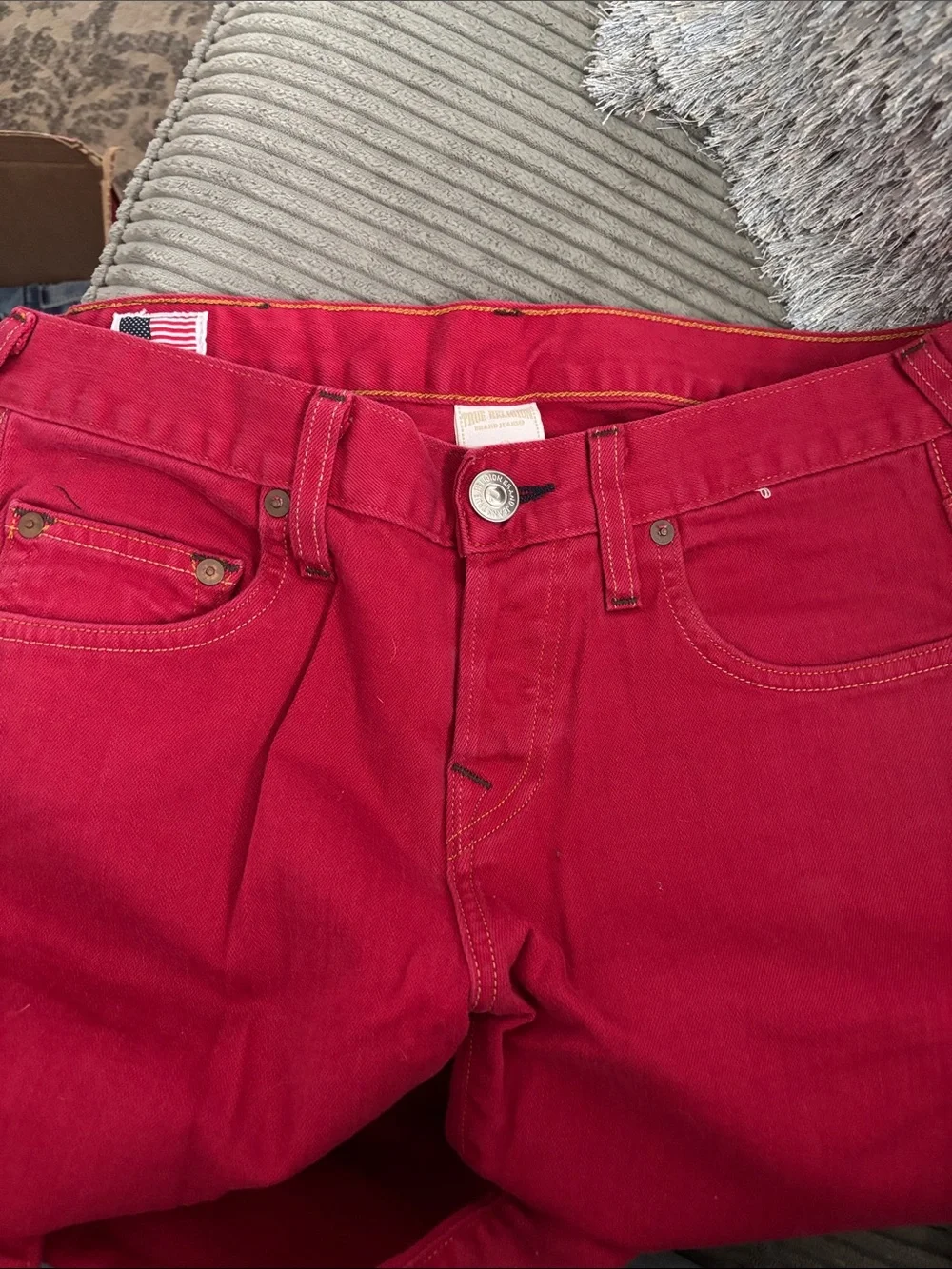 True Religion Slim Jeans in Red